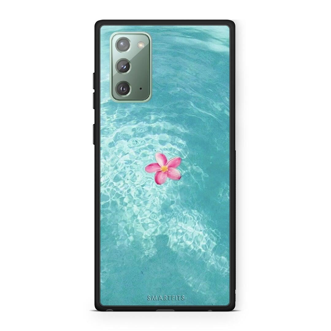 Samsung Note 20 Water Flower Θήκη από τη Smartfits με σχέδιο στο πίσω μέρος και μαύρο περίβλημα | Smartphone case with colorful back and black bezels by Smartfits