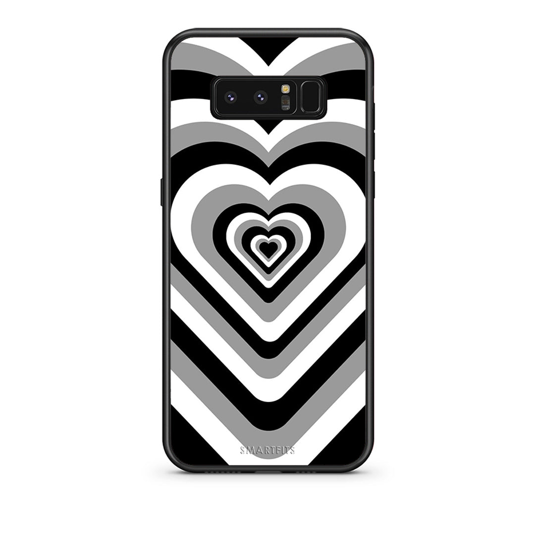 samsung note 8 Black Hearts θήκη από τη Smartfits με σχέδιο στο πίσω μέρος και μαύρο περίβλημα | Smartphone case with colorful back and black bezels by Smartfits