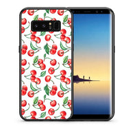 Thumbnail for Θήκη Samsung Note 8 Cherry Summer από τη Smartfits με σχέδιο στο πίσω μέρος και μαύρο περίβλημα | Samsung Note 8 Cherry Summer case with colorful back and black bezels