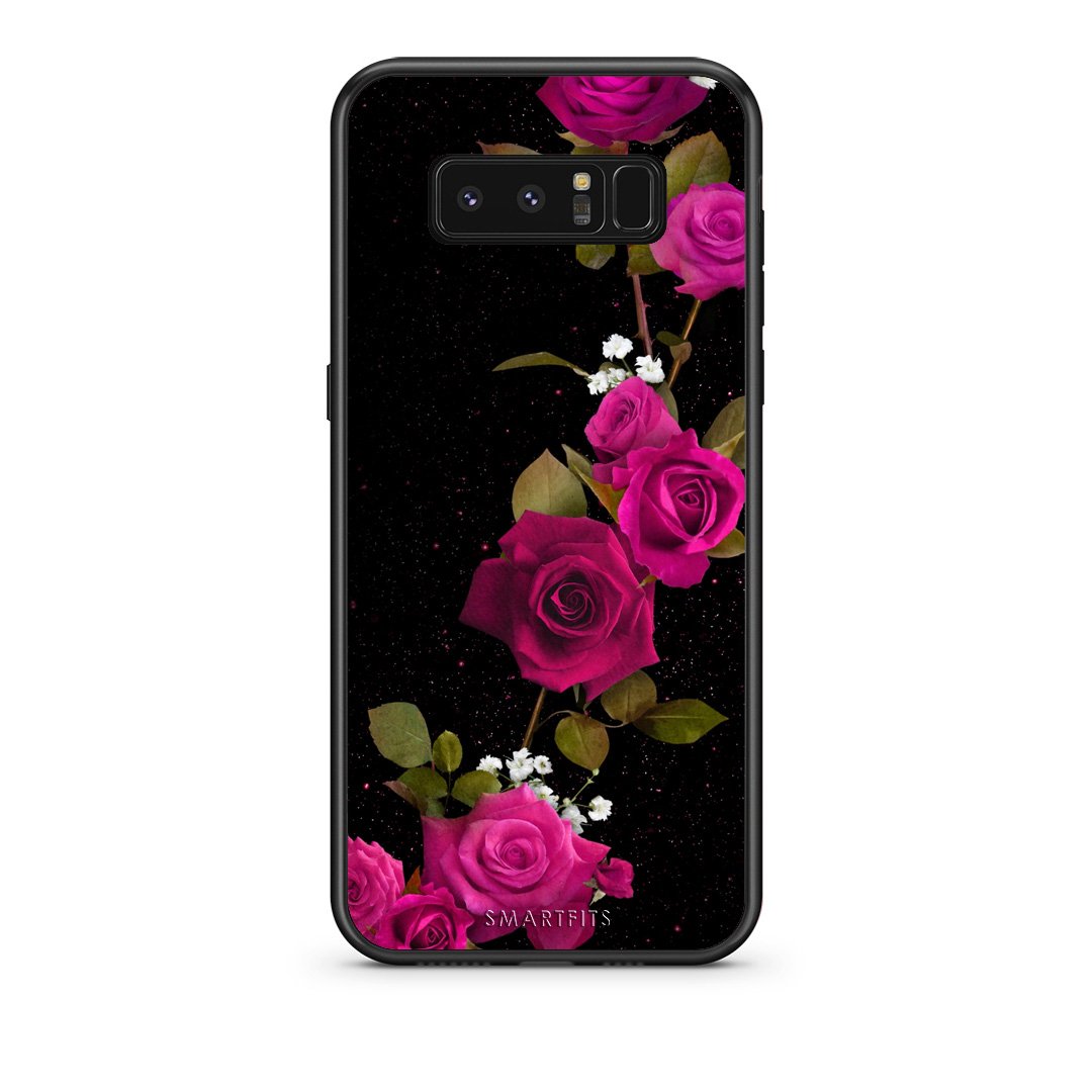 4 - samsung note 8 Red Roses Flower case, cover, bumper