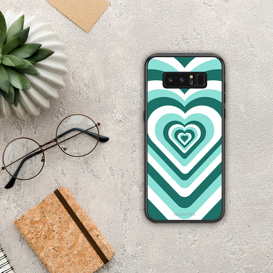 Green Hearts - Samsung Galaxy Note 8 case