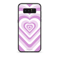 Thumbnail for samsung note 8 Lilac Hearts θήκη από τη Smartfits με σχέδιο στο πίσω μέρος και μαύρο περίβλημα | Smartphone case with colorful back and black bezels by Smartfits
