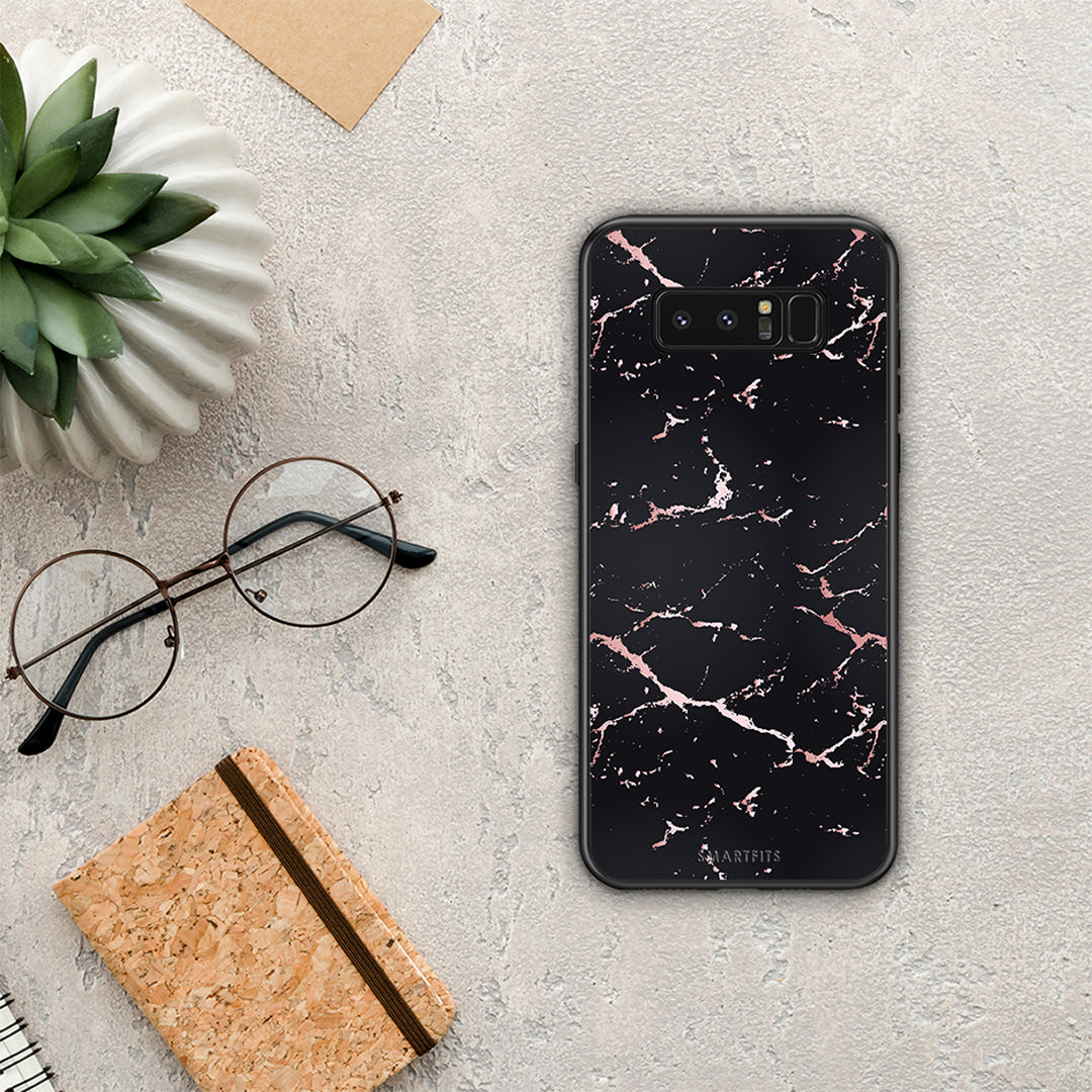 Marble Black Rosegold - Samsung Galaxy Note 8 case