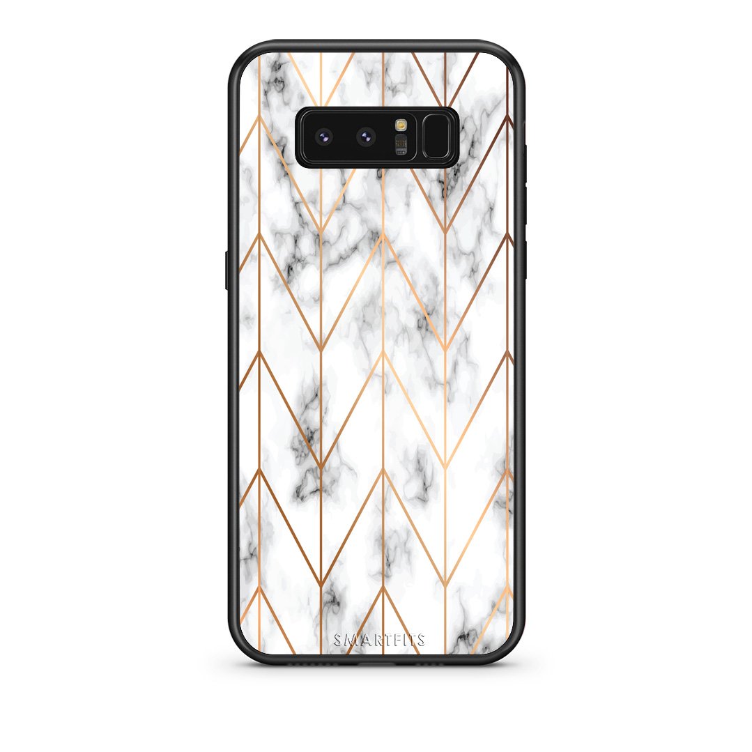 44 - samsung galaxy note 8 Gold Geometric Marble case, cover, bumper