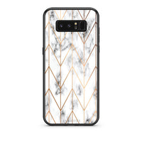Thumbnail for 44 - samsung galaxy note 8 Gold Geometric Marble case, cover, bumper