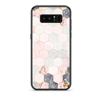 Thumbnail for 4 - samsung note 8 Hexagon Pink Marble case, cover, bumper