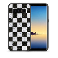 Thumbnail for Θήκη Samsung Note 8 Square Geometric Marble από τη Smartfits με σχέδιο στο πίσω μέρος και μαύρο περίβλημα | Samsung Note 8 Square Geometric Marble case with colorful back and black bezels