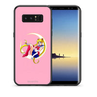 Thumbnail for Θήκη Samsung Note 8 Moon Girl από τη Smartfits με σχέδιο στο πίσω μέρος και μαύρο περίβλημα | Samsung Note 8 Moon Girl case with colorful back and black bezels