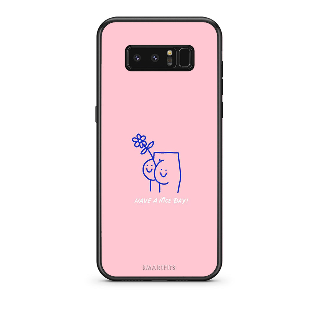 samsung note 8 Nice Day θήκη από τη Smartfits με σχέδιο στο πίσω μέρος και μαύρο περίβλημα | Smartphone case with colorful back and black bezels by Smartfits