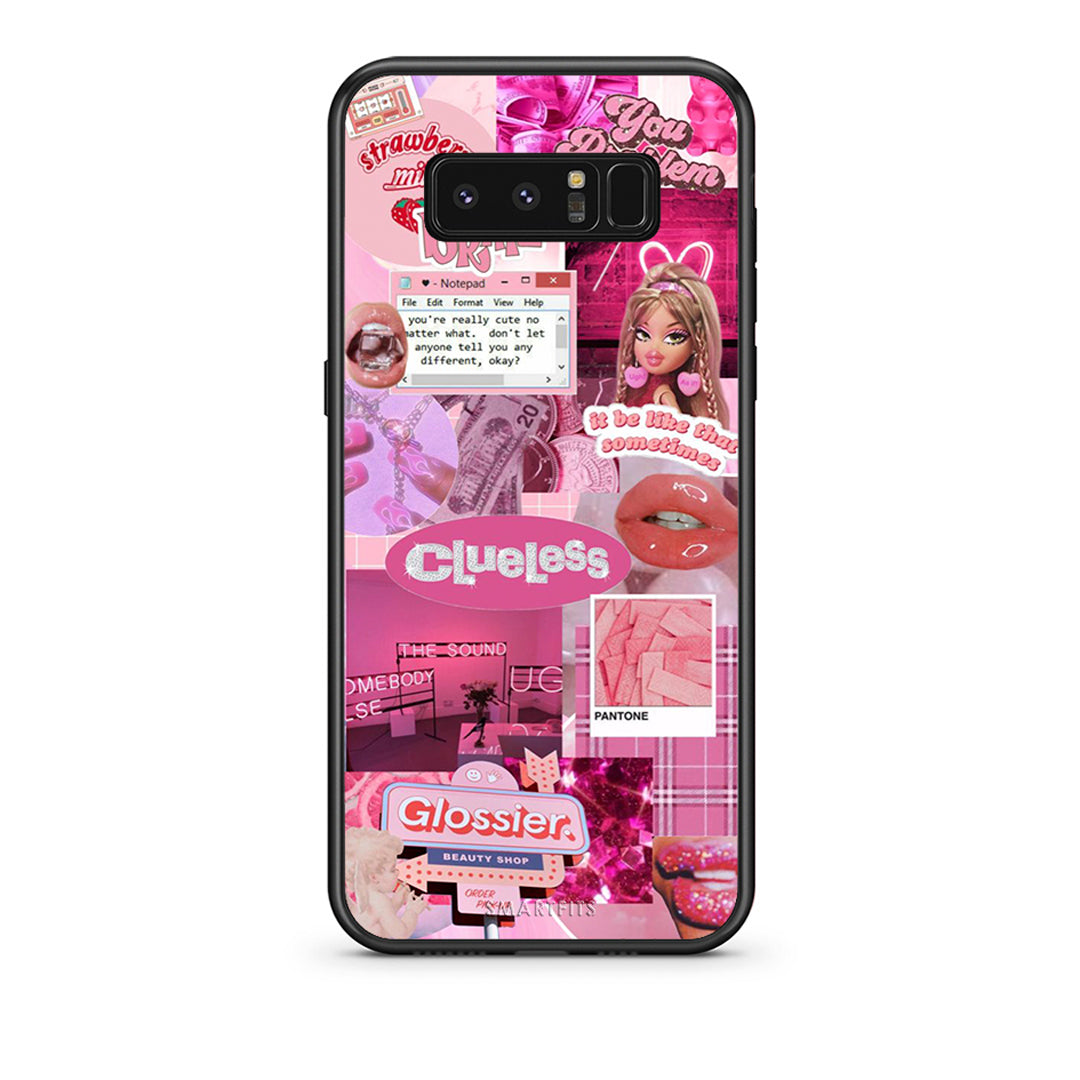 samsung note 8 Pink Love Θήκη Αγίου Βαλεντίνου από τη Smartfits με σχέδιο στο πίσω μέρος και μαύρο περίβλημα | Smartphone case with colorful back and black bezels by Smartfits