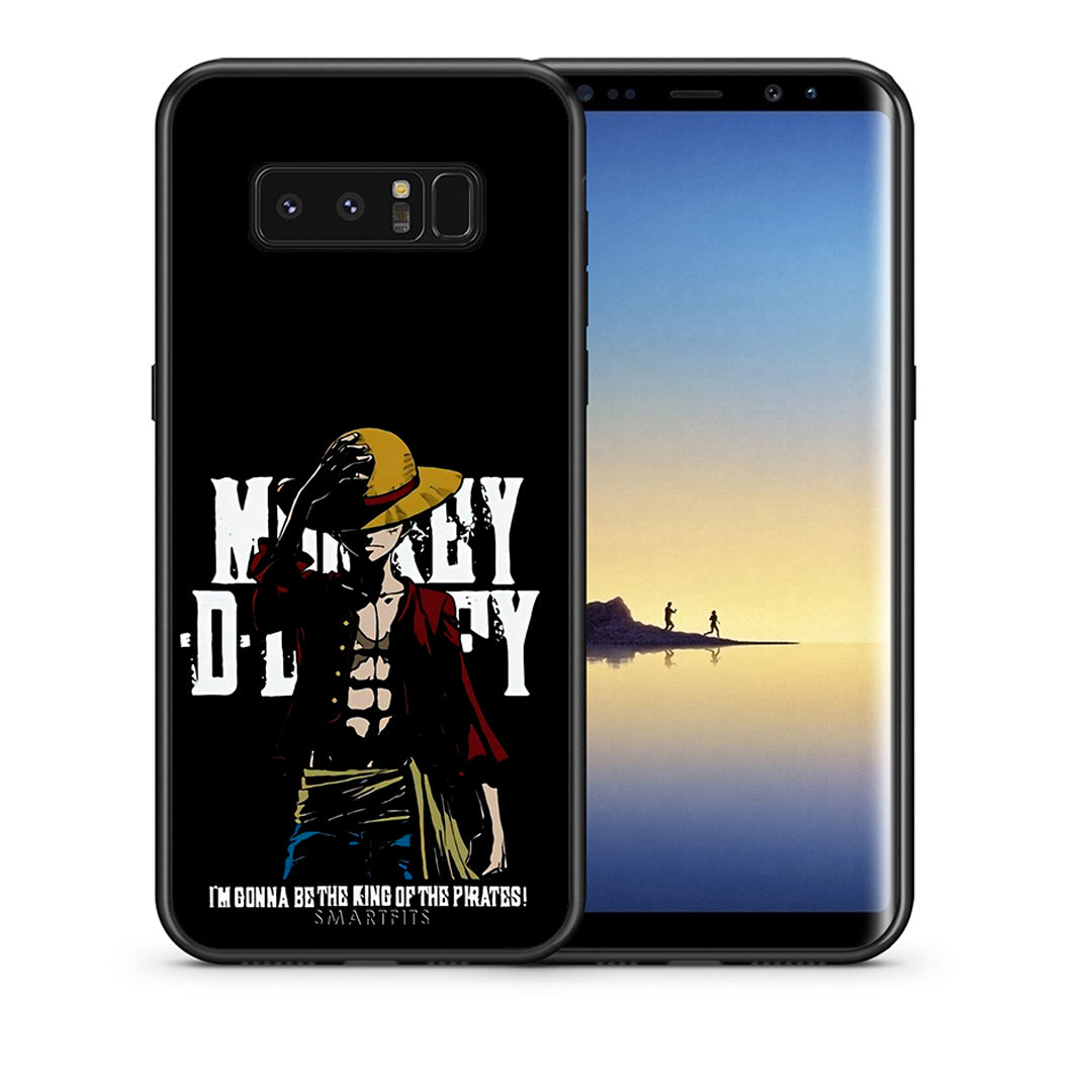 Θήκη Samsung Note 8 Pirate King από τη Smartfits με σχέδιο στο πίσω μέρος και μαύρο περίβλημα | Samsung Note 8 Pirate King case with colorful back and black bezels