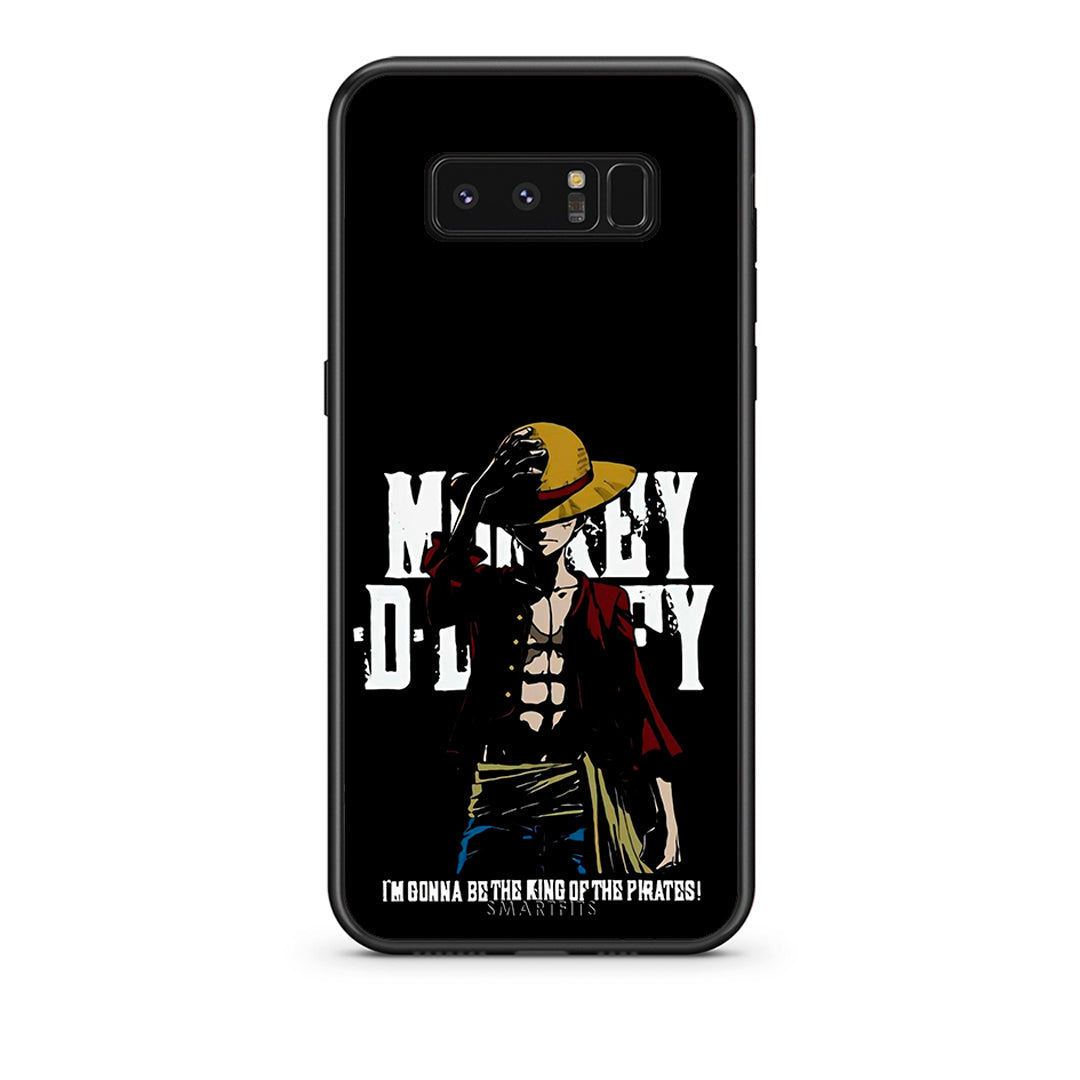 samsung note 8 Pirate King θήκη από τη Smartfits με σχέδιο στο πίσω μέρος και μαύρο περίβλημα | Smartphone case with colorful back and black bezels by Smartfits