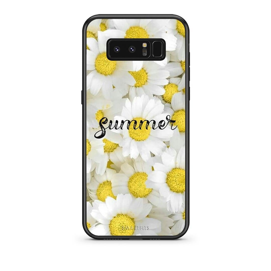 samsung note 8 Summer Daisies Θήκη από τη Smartfits με σχέδιο στο πίσω μέρος και μαύρο περίβλημα | Smartphone case with colorful back and black bezels by Smartfits