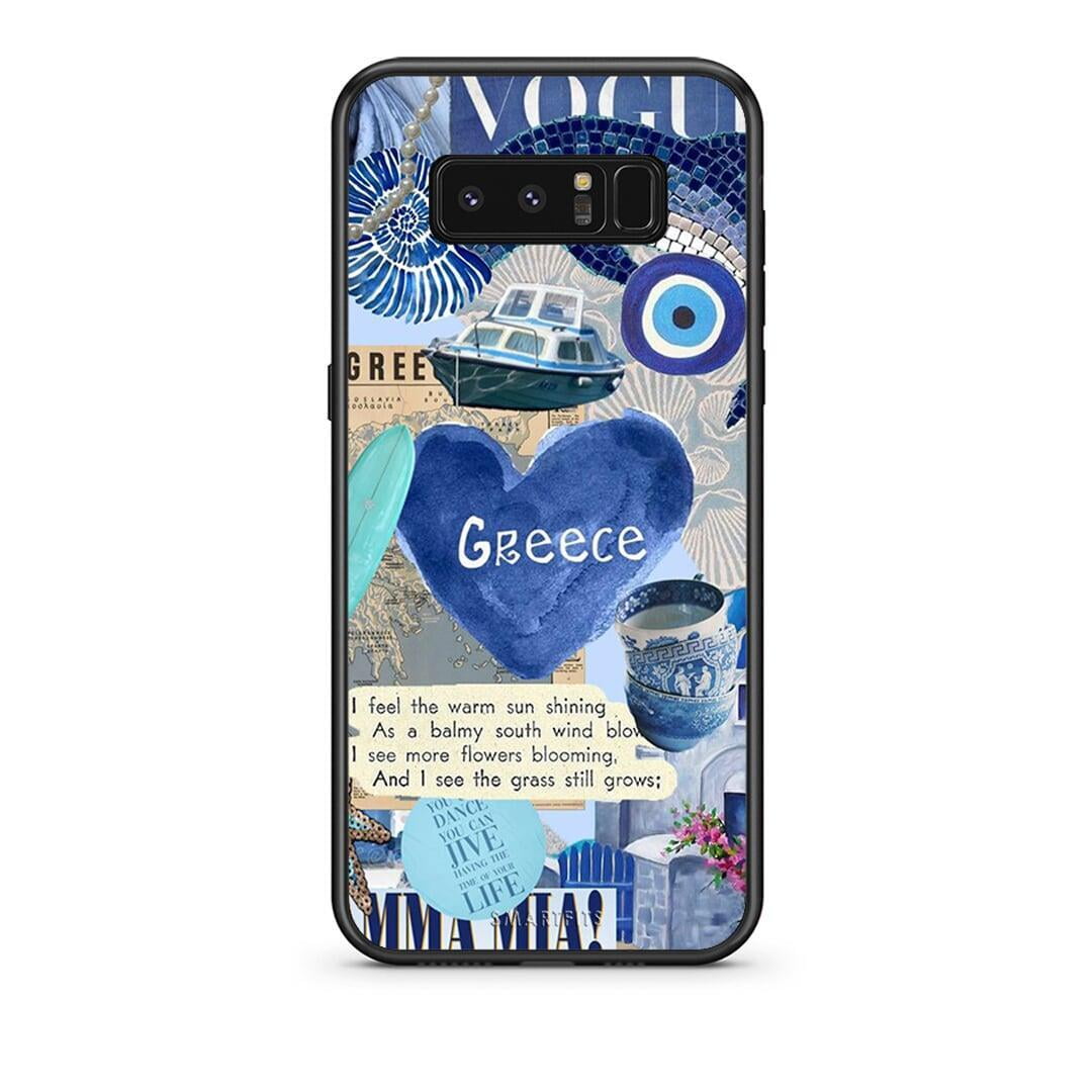 samsung note 8 Summer In Greece Θήκη από τη Smartfits με σχέδιο στο πίσω μέρος και μαύρο περίβλημα | Smartphone case with colorful back and black bezels by Smartfits