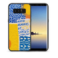 Thumbnail for Θήκη Samsung Note 8 Sunset Memories από τη Smartfits με σχέδιο στο πίσω μέρος και μαύρο περίβλημα | Samsung Note 8 Sunset Memories case with colorful back and black bezels