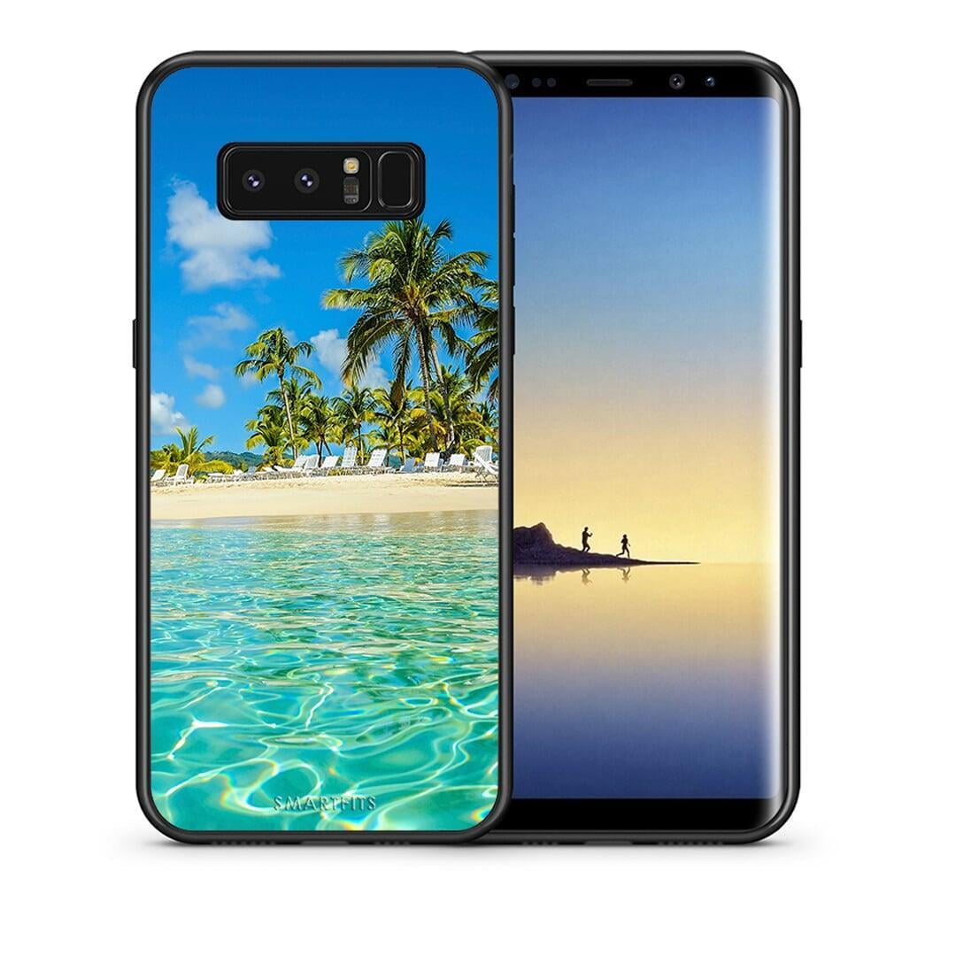 Θήκη Samsung Note 8 Tropical Vibes από τη Smartfits με σχέδιο στο πίσω μέρος και μαύρο περίβλημα | Samsung Note 8 Tropical Vibes case with colorful back and black bezels