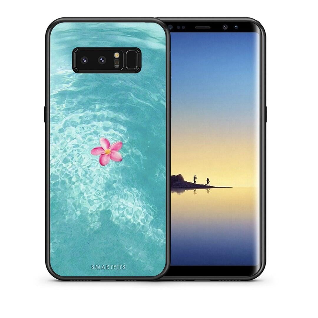 Θήκη Samsung Note 8 Water Flower από τη Smartfits με σχέδιο στο πίσω μέρος και μαύρο περίβλημα | Samsung Note 8 Water Flower case with colorful back and black bezels