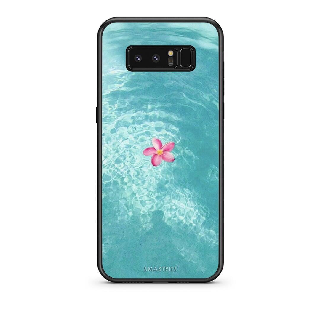 samsung note 8 Water Flower Θήκη από τη Smartfits με σχέδιο στο πίσω μέρος και μαύρο περίβλημα | Smartphone case with colorful back and black bezels by Smartfits