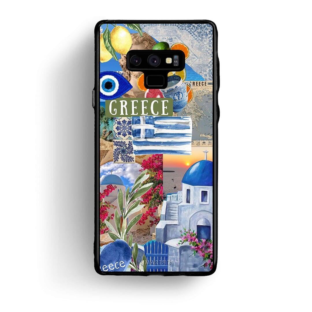 samsung note 9 All Greek Θήκη από τη Smartfits με σχέδιο στο πίσω μέρος και μαύρο περίβλημα | Smartphone case with colorful back and black bezels by Smartfits