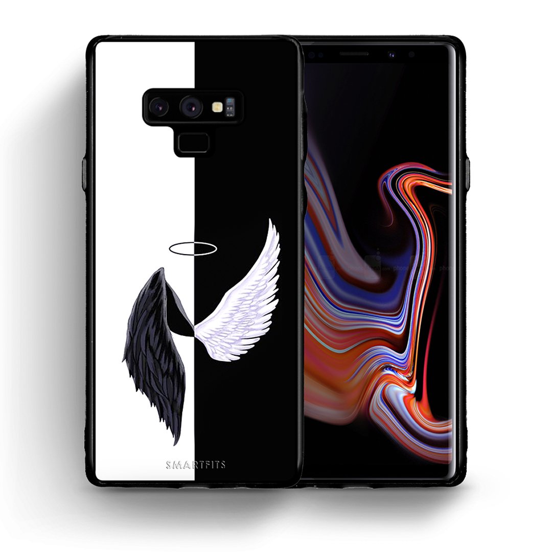 Θήκη Samsung Note 9 Angels Demons από τη Smartfits με σχέδιο στο πίσω μέρος και μαύρο περίβλημα | Samsung Note 9 Angels Demons case with colorful back and black bezels