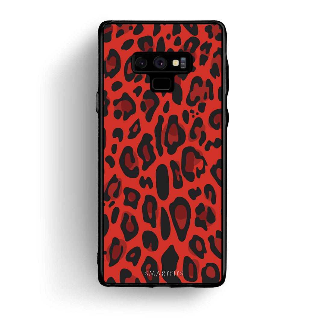 4 - samsung galaxy note 9 Red Leopard Animal case, cover, bumper