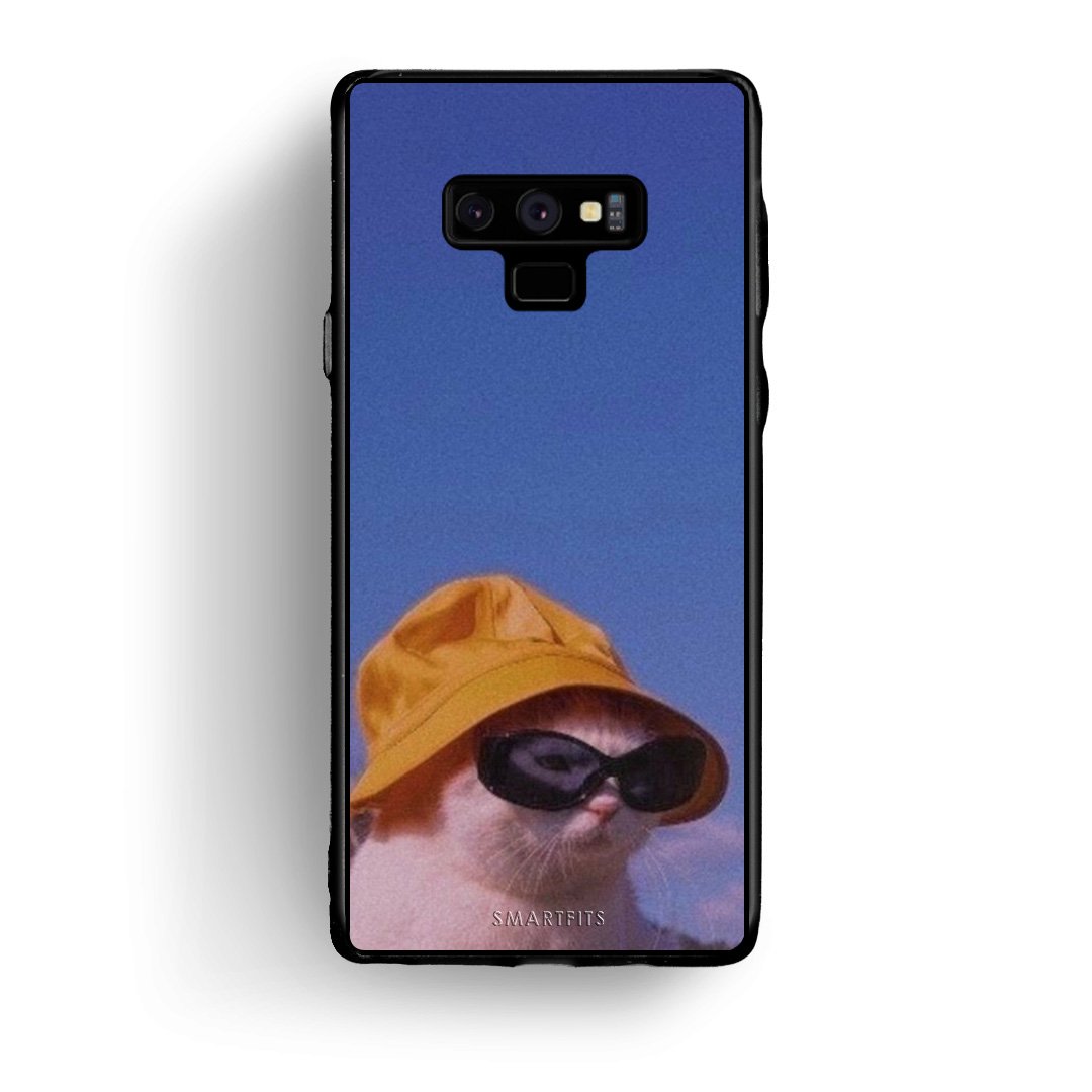 samsung note 9 Cat Diva θήκη από τη Smartfits με σχέδιο στο πίσω μέρος και μαύρο περίβλημα | Smartphone case with colorful back and black bezels by Smartfits