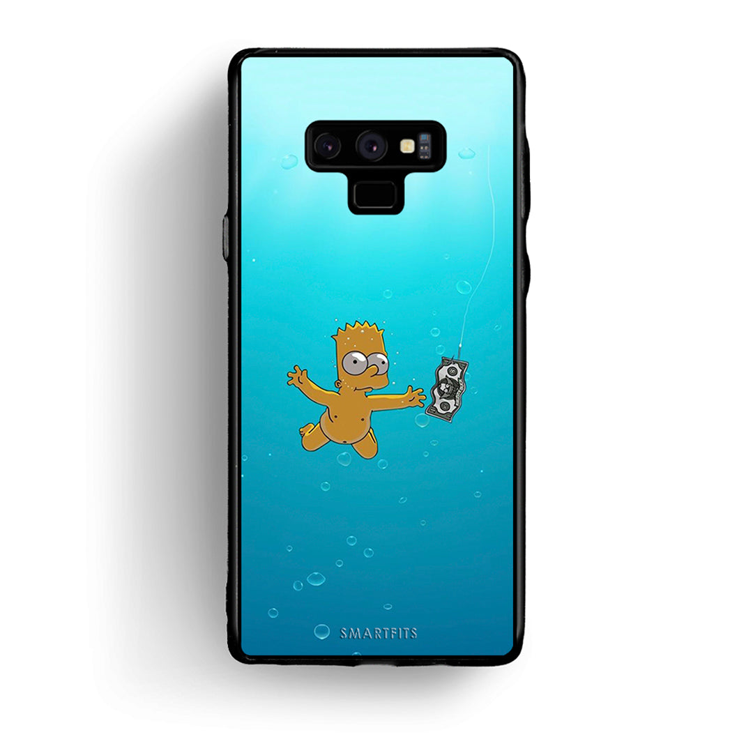 samsung note 9 Chasing Money θήκη από τη Smartfits με σχέδιο στο πίσω μέρος και μαύρο περίβλημα | Smartphone case with colorful back and black bezels by Smartfits