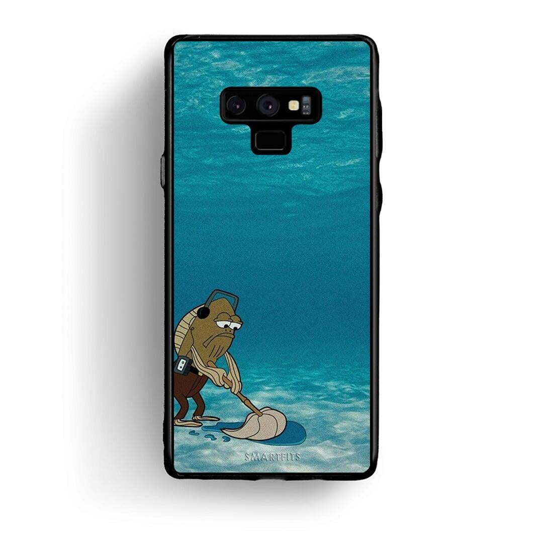 samsung note 9 Clean The Ocean Θήκη από τη Smartfits με σχέδιο στο πίσω μέρος και μαύρο περίβλημα | Smartphone case with colorful back and black bezels by Smartfits