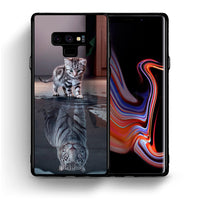 Thumbnail for Θήκη Samsung Note 9 Tiger Cute από τη Smartfits με σχέδιο στο πίσω μέρος και μαύρο περίβλημα | Samsung Note 9 Tiger Cute case with colorful back and black bezels