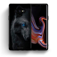 Thumbnail for Θήκη Samsung Note 9 Dark Wolf από τη Smartfits με σχέδιο στο πίσω μέρος και μαύρο περίβλημα | Samsung Note 9 Dark Wolf case with colorful back and black bezels