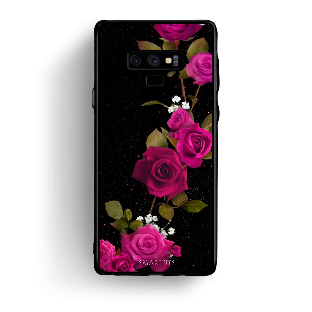 4 - samsung note 9 Red Roses Flower case, cover, bumper