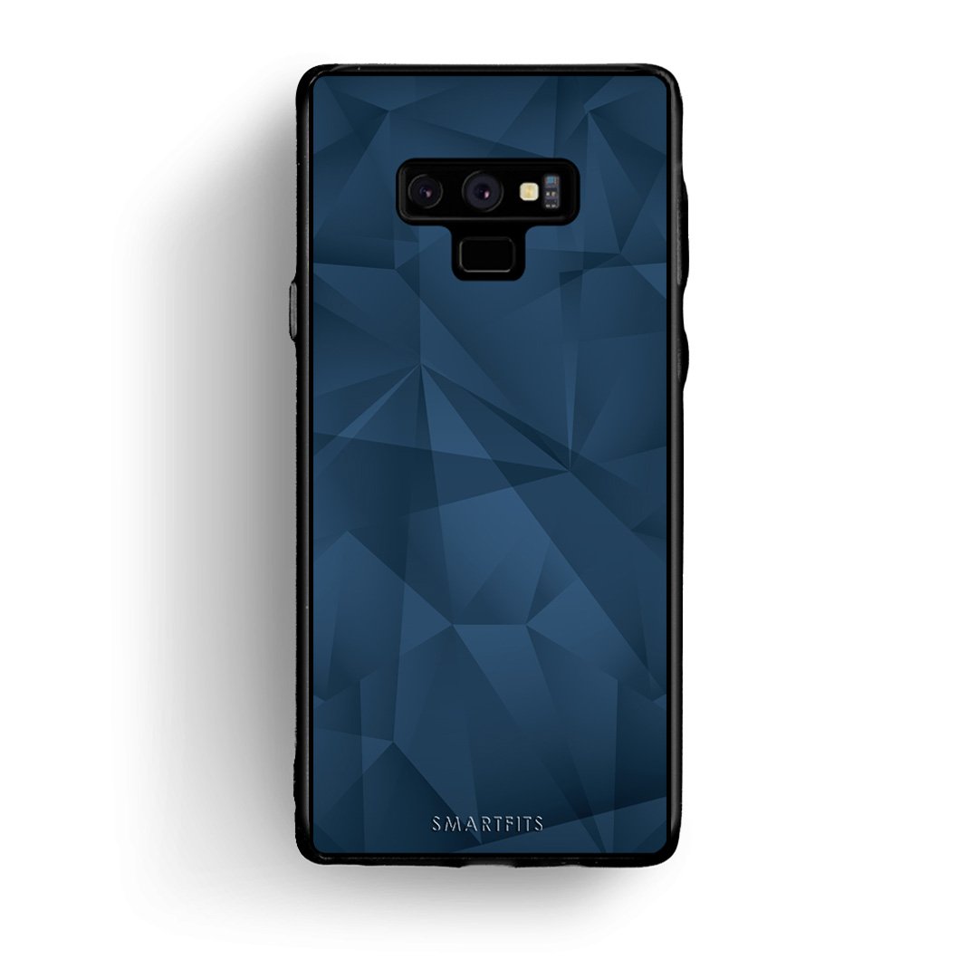 39 - samsung galaxy note 9 Blue Abstract Geometric case, cover, bumper