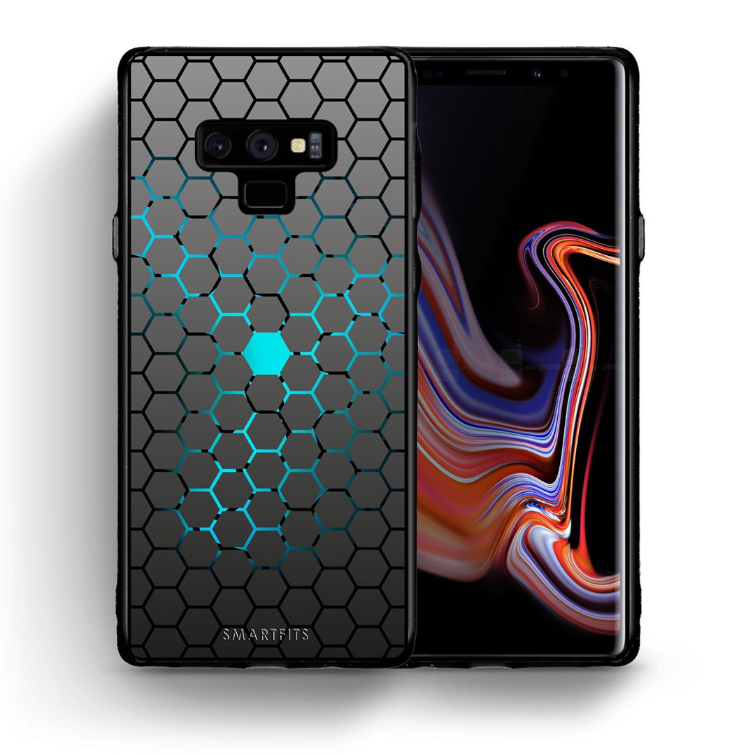 Θήκη Samsung Note 9 Hexagonal Geometric από τη Smartfits με σχέδιο στο πίσω μέρος και μαύρο περίβλημα | Samsung Note 9 Hexagonal Geometric case with colorful back and black bezels