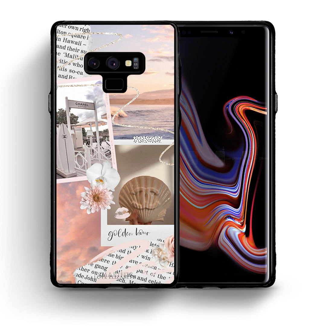 Θήκη Αγίου Βαλεντίνου Samsung Note 9 Golden Hour από τη Smartfits με σχέδιο στο πίσω μέρος και μαύρο περίβλημα | Samsung Note 9 Golden Hour case with colorful back and black bezels