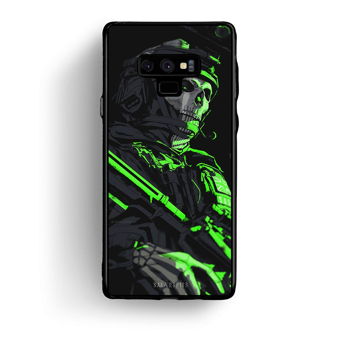 samsung note 9 Green Soldier Θήκη Αγίου Βαλεντίνου από τη Smartfits με σχέδιο στο πίσω μέρος και μαύρο περίβλημα | Smartphone case with colorful back and black bezels by Smartfits