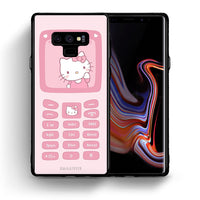 Thumbnail for Θήκη Αγίου Βαλεντίνου Samsung Note 9 Hello Kitten από τη Smartfits με σχέδιο στο πίσω μέρος και μαύρο περίβλημα | Samsung Note 9 Hello Kitten case with colorful back and black bezels