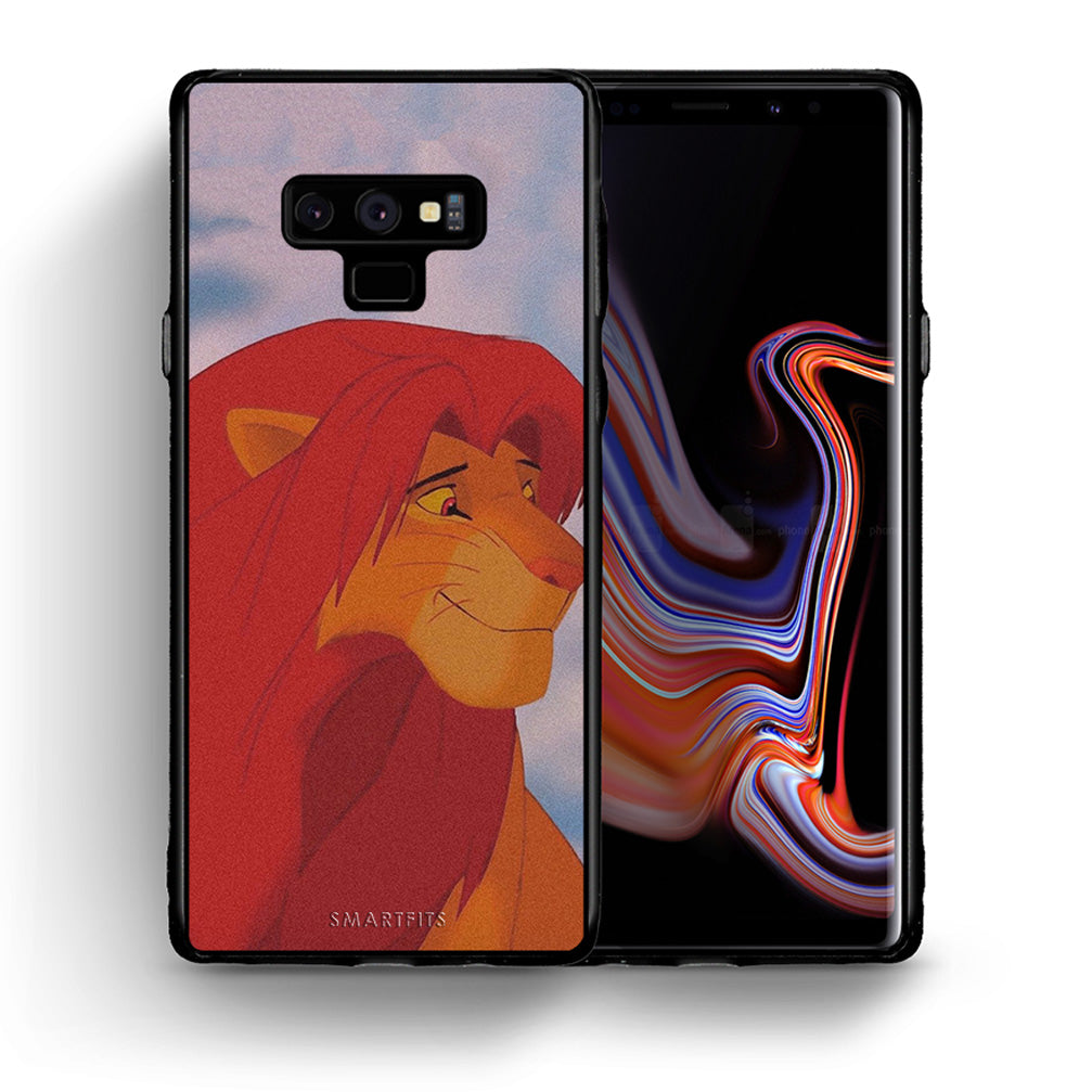 Θήκη Αγίου Βαλεντίνου Samsung Note 9 Lion Love 1 από τη Smartfits με σχέδιο στο πίσω μέρος και μαύρο περίβλημα | Samsung Note 9 Lion Love 1 case with colorful back and black bezels