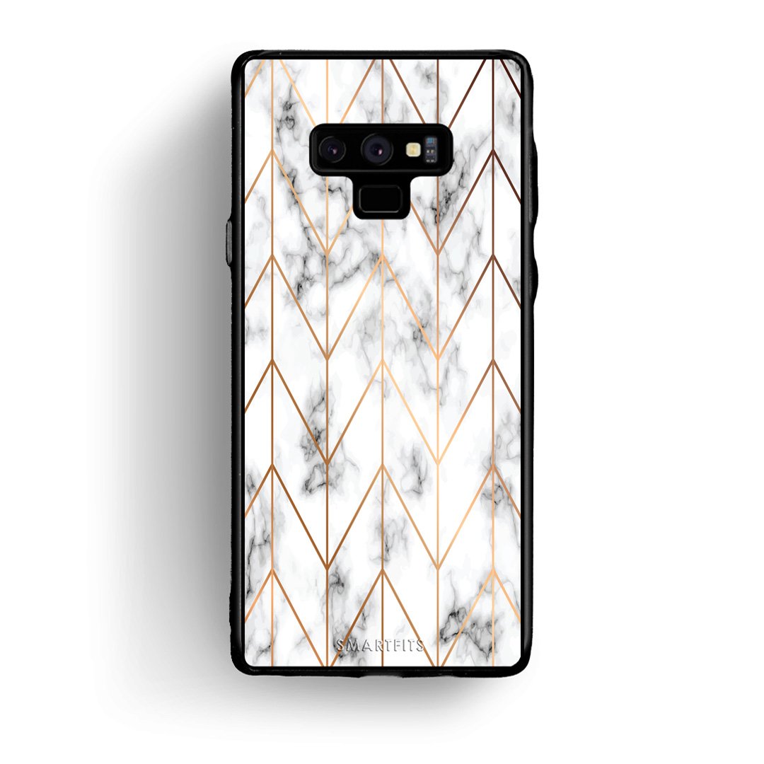 44 - samsung galaxy note 9 Gold Geometric Marble case, cover, bumper
