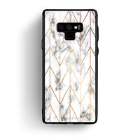 Thumbnail for 44 - samsung galaxy note 9 Gold Geometric Marble case, cover, bumper