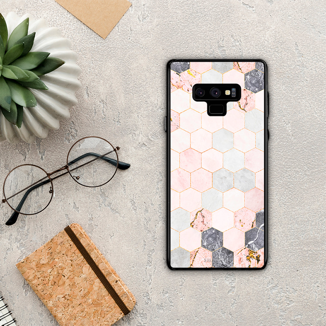 Marble Hexagon Pink - Samsung Galaxy Note 9 case