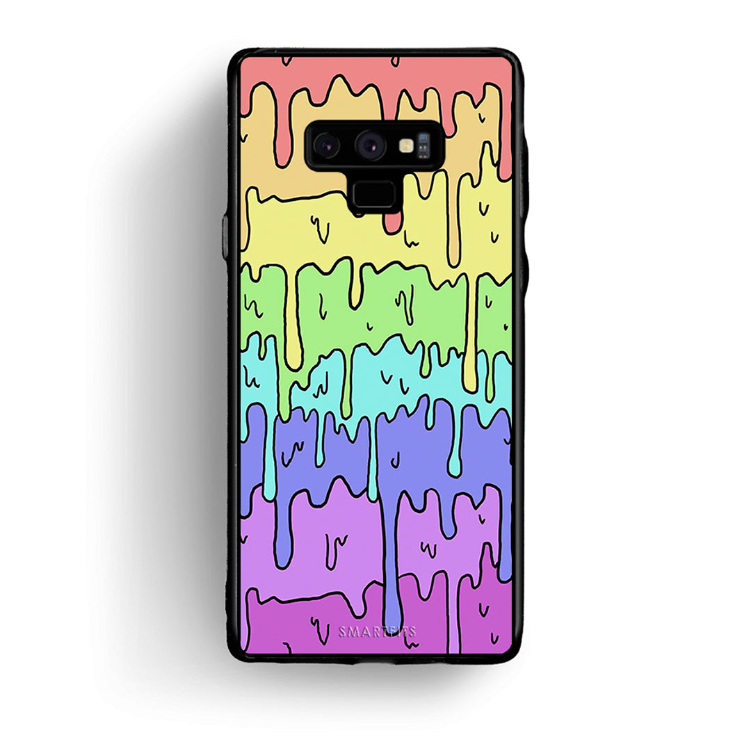 samsung note 9 Melting Rainbow θήκη από τη Smartfits με σχέδιο στο πίσω μέρος και μαύρο περίβλημα | Smartphone case with colorful back and black bezels by Smartfits