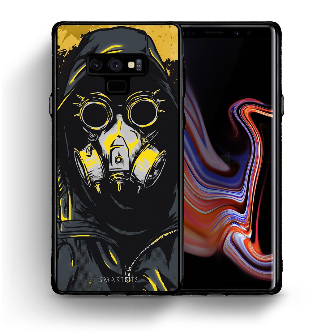 Θήκη Samsung Note 9 Mask PopArt από τη Smartfits με σχέδιο στο πίσω μέρος και μαύρο περίβλημα | Samsung Note 9 Mask PopArt case with colorful back and black bezels