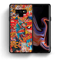 Thumbnail for Θήκη Samsung Note 9 PopArt OMG από τη Smartfits με σχέδιο στο πίσω μέρος και μαύρο περίβλημα | Samsung Note 9 PopArt OMG case with colorful back and black bezels