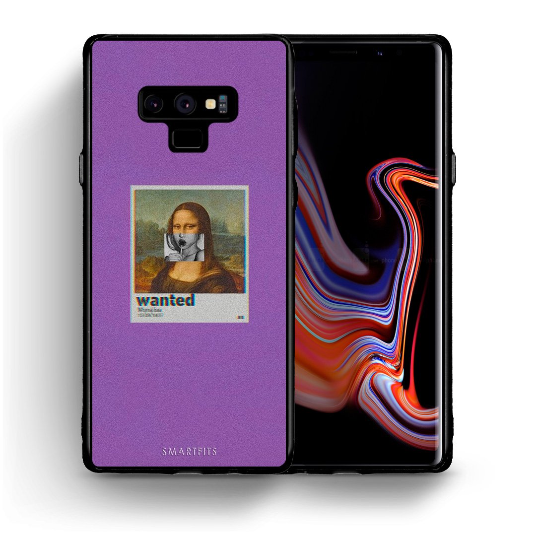 Θήκη Samsung Note 9 Monalisa Popart από τη Smartfits με σχέδιο στο πίσω μέρος και μαύρο περίβλημα | Samsung Note 9 Monalisa Popart case with colorful back and black bezels