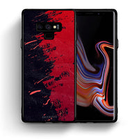 Thumbnail for Θήκη Αγίου Βαλεντίνου Samsung Note 9 Red Paint από τη Smartfits με σχέδιο στο πίσω μέρος και μαύρο περίβλημα | Samsung Note 9 Red Paint case with colorful back and black bezels