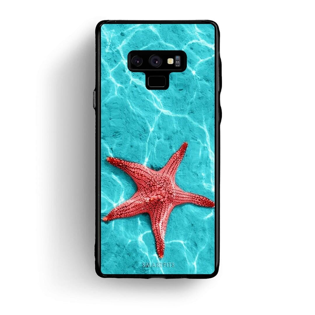 samsung note 9 Red Starfish Θήκη από τη Smartfits με σχέδιο στο πίσω μέρος και μαύρο περίβλημα | Smartphone case with colorful back and black bezels by Smartfits