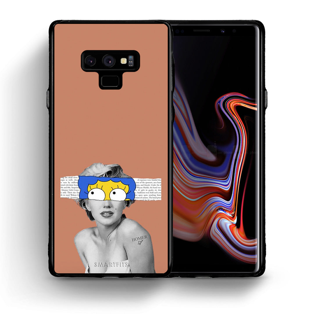 Θήκη Samsung Note 9 Sim Merilyn από τη Smartfits με σχέδιο στο πίσω μέρος και μαύρο περίβλημα | Samsung Note 9 Sim Merilyn case with colorful back and black bezels