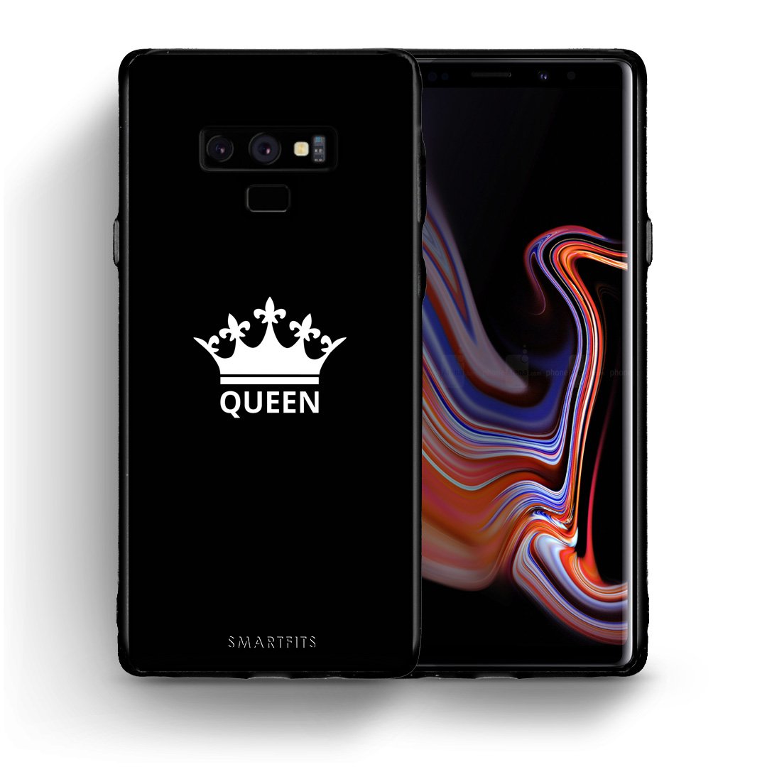 Θήκη Samsung Note 9 Queen Valentine από τη Smartfits με σχέδιο στο πίσω μέρος και μαύρο περίβλημα | Samsung Note 9 Queen Valentine case with colorful back and black bezels