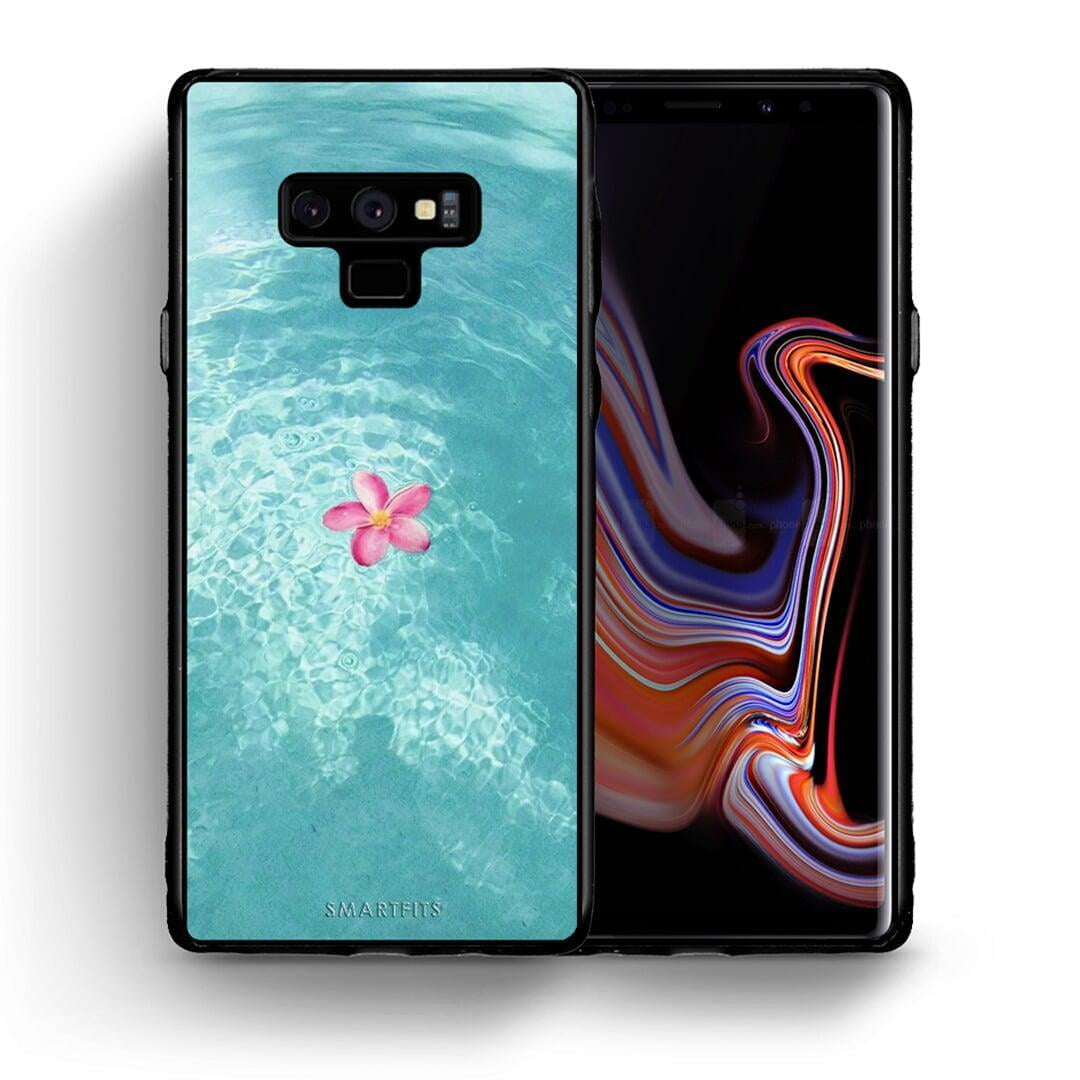 Θήκη Samsung Note 9 Water Flower από τη Smartfits με σχέδιο στο πίσω μέρος και μαύρο περίβλημα | Samsung Note 9 Water Flower case with colorful back and black bezels