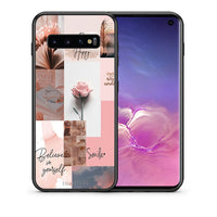 Thumbnail for Θήκη Samsung S10+ Aesthetic Collage από τη Smartfits με σχέδιο στο πίσω μέρος και μαύρο περίβλημα | Samsung S10+ Aesthetic Collage case with colorful back and black bezels